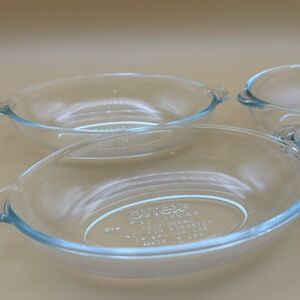 Set Of 4 Pyrex by Corning 328 One Cup Oval Baking Dishes